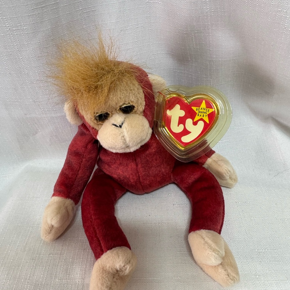 Ty Red and Cream Stuffed Animal Plush